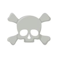 Skull and Crossbones isolated on white background vector