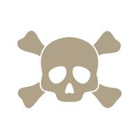 Skull and Crossbones isolated on white background vector