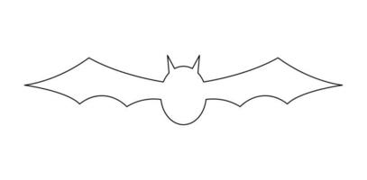 Coloring page with Bat for kids vector