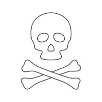 Coloring page with Skull and Crossbones for kids vector