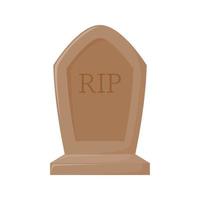 Tombstone isolated on white background vector