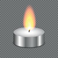 Candle light flame isolated vector