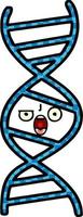 comic book style cartoon DNA strand vector
