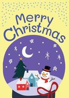 cute handraw card christmas card art design vector