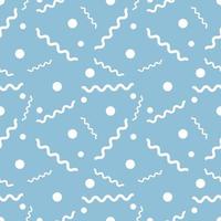 memphis seamless pattern design blue background design vector