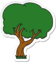 sticker cartoon doodle of a summer tree vector