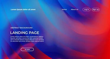 Landing Page Colorful Background Template Design vector