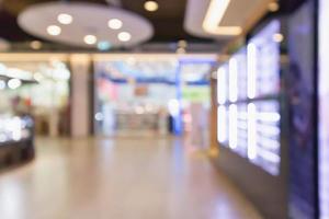 Abstract blur modern shopping mall interior defocused background photo