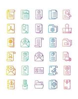 Document  Icon Set 30 isolated on white background vector