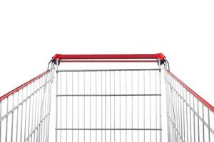 shopping cart isolated on white background photo