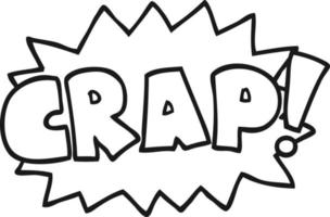 cartoon word Crap vector