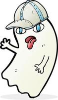 cartoon spooky ghost vector