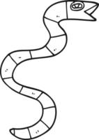 hissing cartoon snake vector