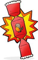 exploding christmas cracker cartoon vector