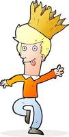 cartoon man with paper crown vector