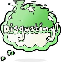 disgusting freehand drawn thought bubble cartoon vector