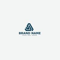 SJ Logo Design Template Vector Graphic Branding Element.
