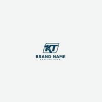 KT Logo Design Template Vector Graphic Branding Element.