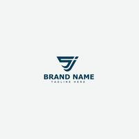 SJ Logo Design Template Vector Graphic Branding Element.