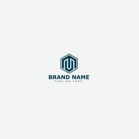 MU Logo Design Template Vector Graphic Branding Element.