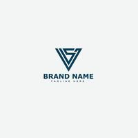 SJ Logo Design Template Vector Graphic Branding Element.
