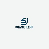 SJ Logo Design Template Vector Graphic Branding Element.