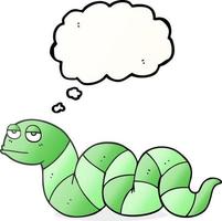 freehand drawn thought bubble cartoon bored snake vector