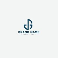JG Logo Design Template Vector Graphic Branding Element.