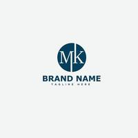 MK Logo Design Template Vector Graphic Branding Element.