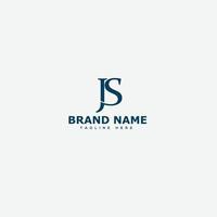 JS Logo Design Template Vector Graphic Branding Element.