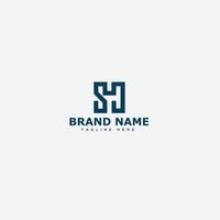 SH Logo Design Template Vector Graphic Branding Element.