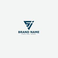 SJ Logo Design Template Vector Graphic Branding Element.