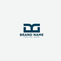 DG Logo Design Template Vector Graphic Branding Element.