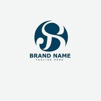 SJ Logo Design Template Vector Graphic Branding Element.