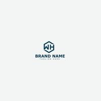 WH Logo Design Template Vector Graphic Branding Element.