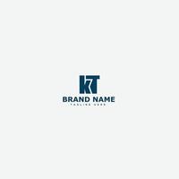 KT Logo Design Template Vector Graphic Branding Element.