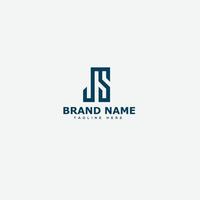 JS Logo Design Template Vector Graphic Branding Element.