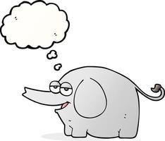 freehand drawn thought bubble cartoon elephant squirting water vector