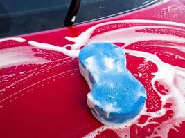 car washing close up photo
