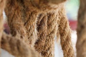 textura de cuerda de barco de primer plano foto