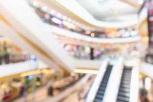 Abstract blur modern shopping mall interior defocused background photo