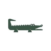 ilustración de diseño de logotipo de icono de cocodrilo vector