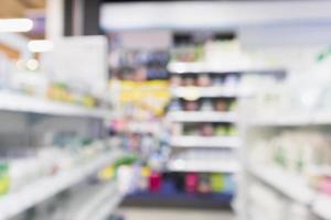 pharmacy drugstore shop interior blur background photo