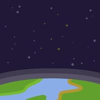 Exploring the world. Space object. Flat cartoon illustration vector