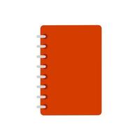 Notepad. Closed notebook for writing. School book or textbook for studying. Flat cartoon vector