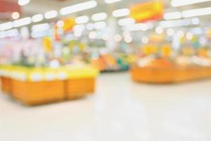 Supermarket blurred background with bokeh photo