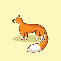 Cute Fox Cartoon Character Mascot Flat Design vector