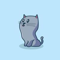 Cute Cat Mascot Cartoon Flat Design vector