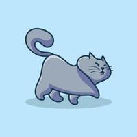 Cute Cat Mascot Cartoon Flat Design vector