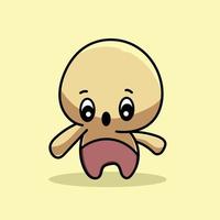 Cute Monster Character Cartoon Mascot Flat Design vector